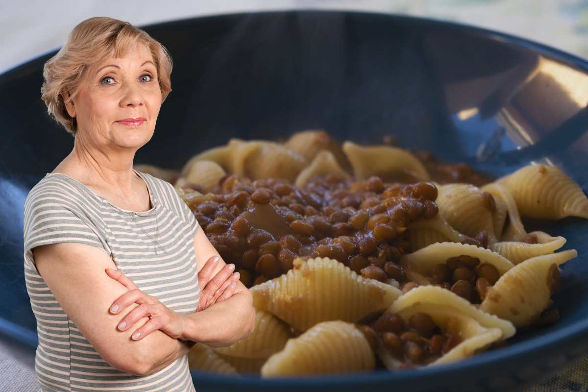 pasta e lenticchie nonna